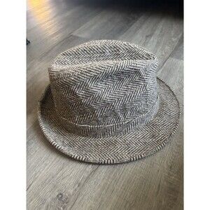 Vintage London Fog USA Men's 7-1/4 brown  Wool Fedora Hat